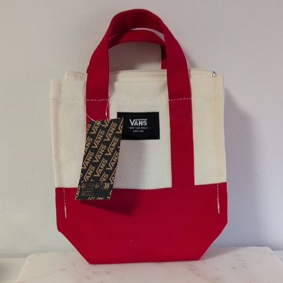 Vans Handbags - Vans Two-Tone Red and Cream Tote